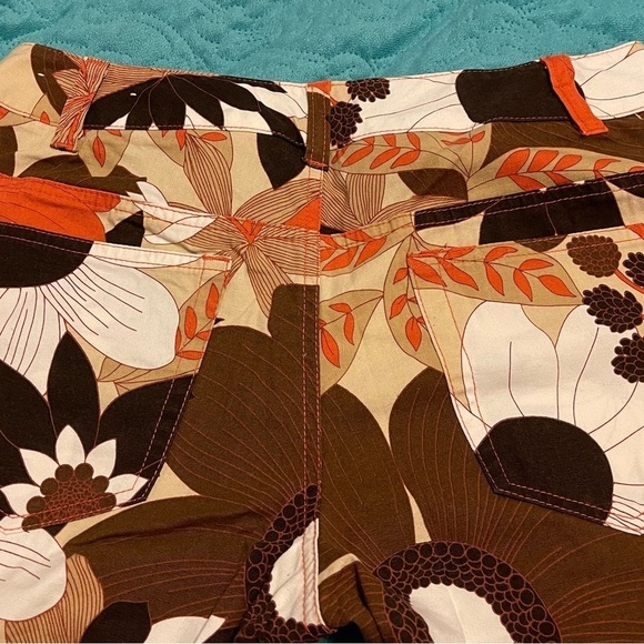 Ann Taylor LOFT CORAL, BROWN, Floral Capris Pants size‎ 6 NEW WITHOUT TAGS - Picture 7 of 9
